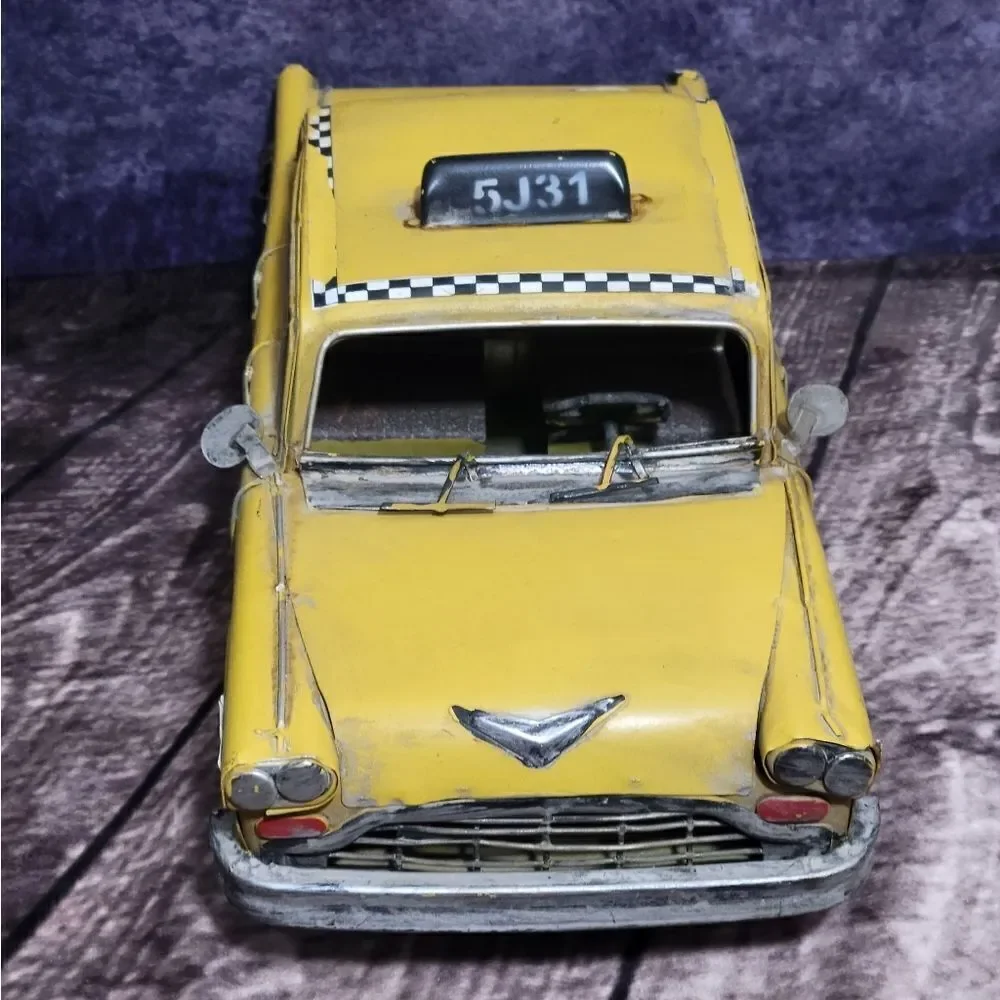 Vintage Tin Metal Taxi Cab